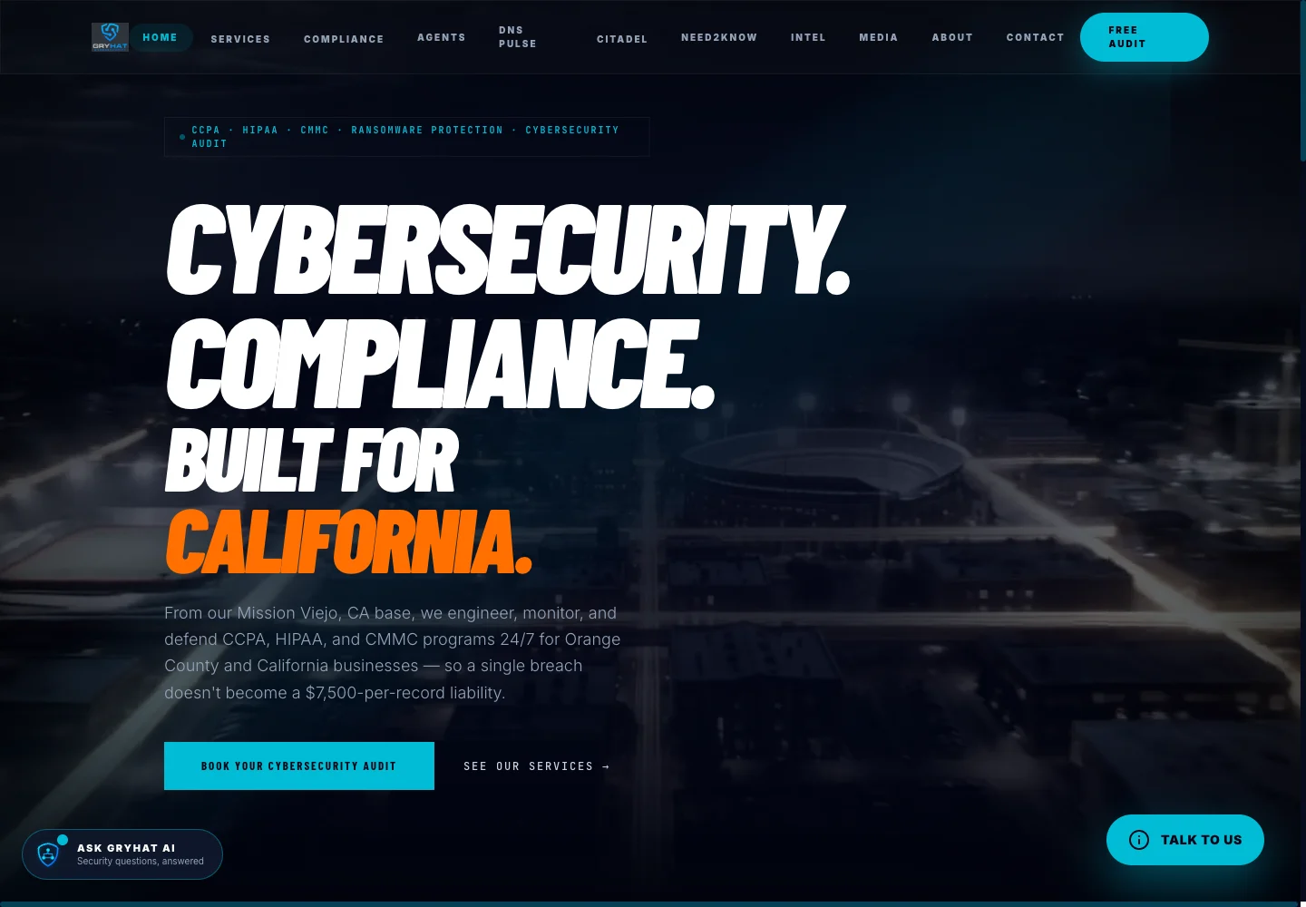 GRYHAT cybersecurity and compliance website