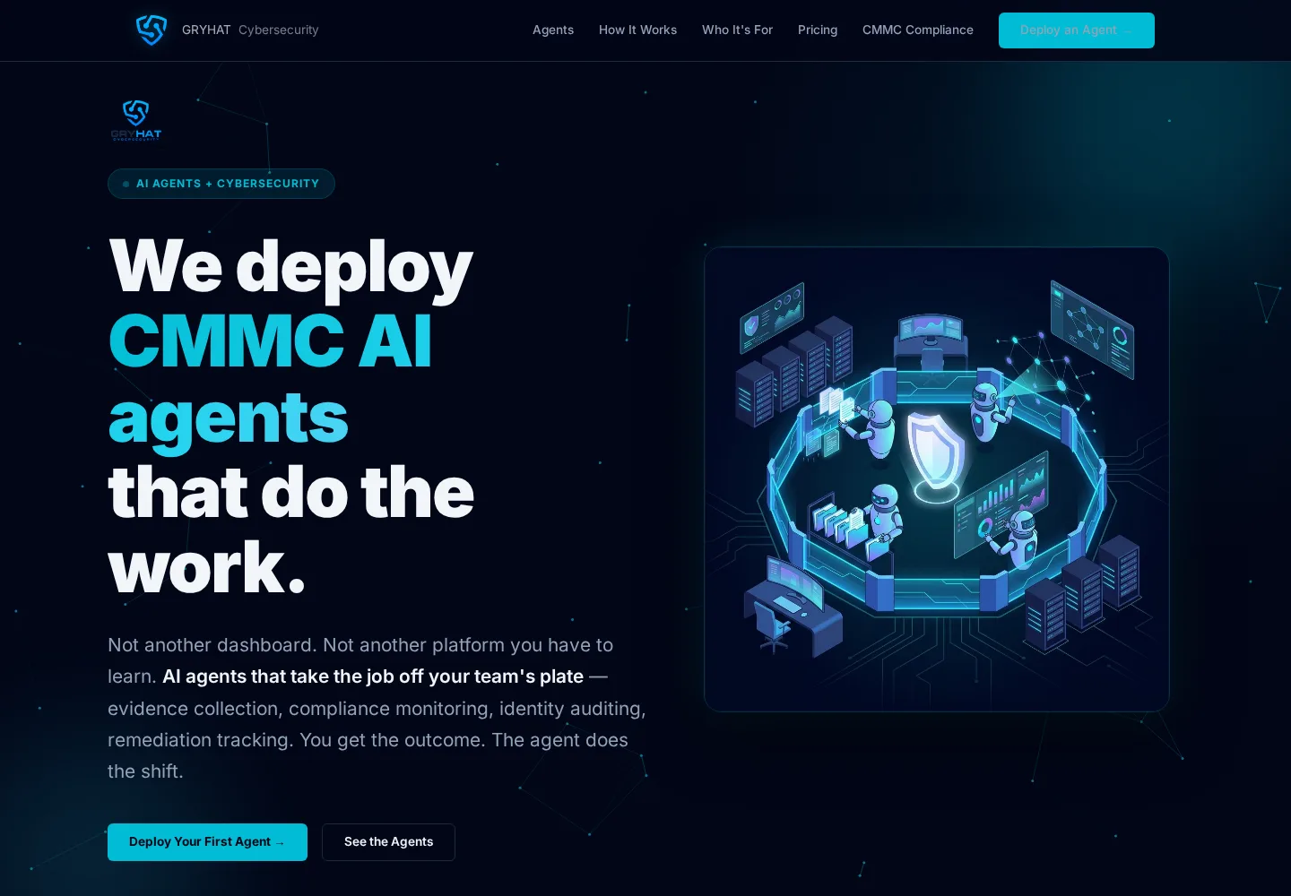 CMMC AI Agent website preview