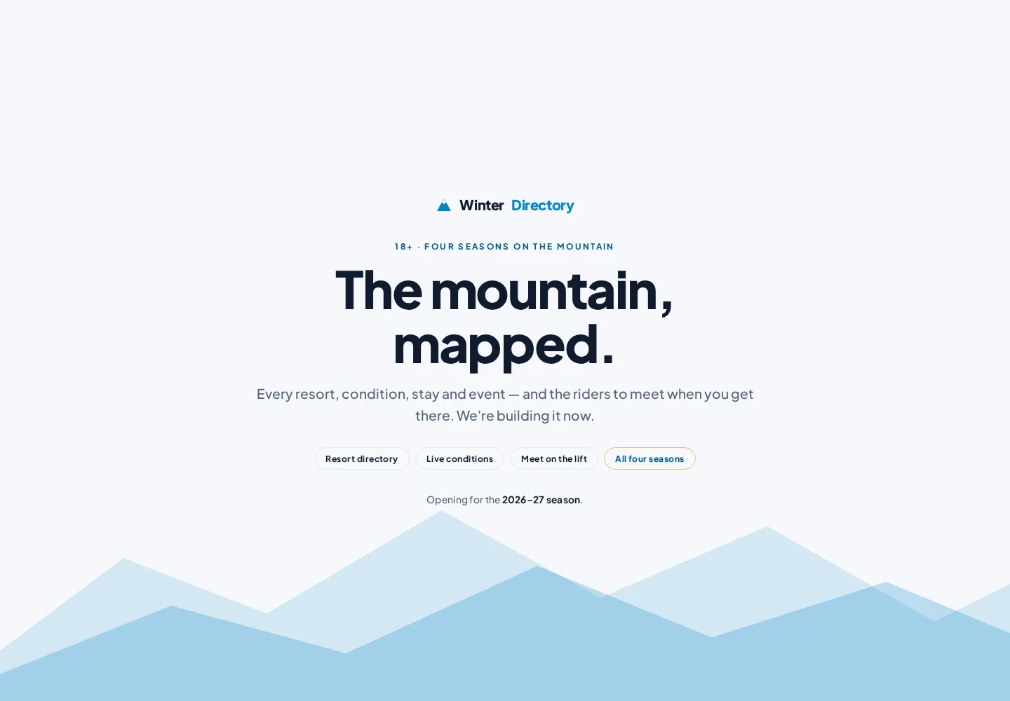 Winter Directory website preview